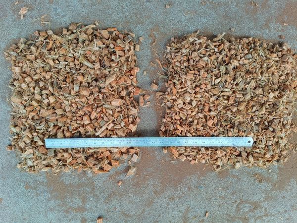 Coir Husk Chips Size Check
