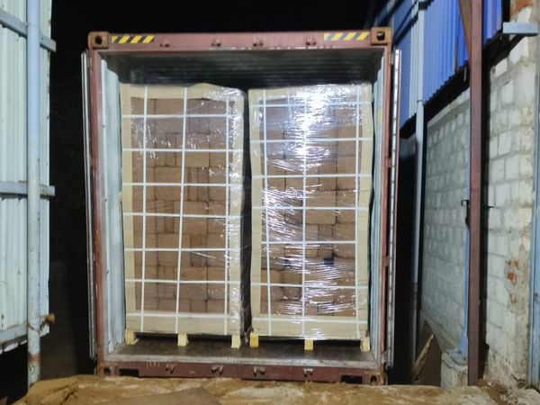 Container Loading Pallets Entrance